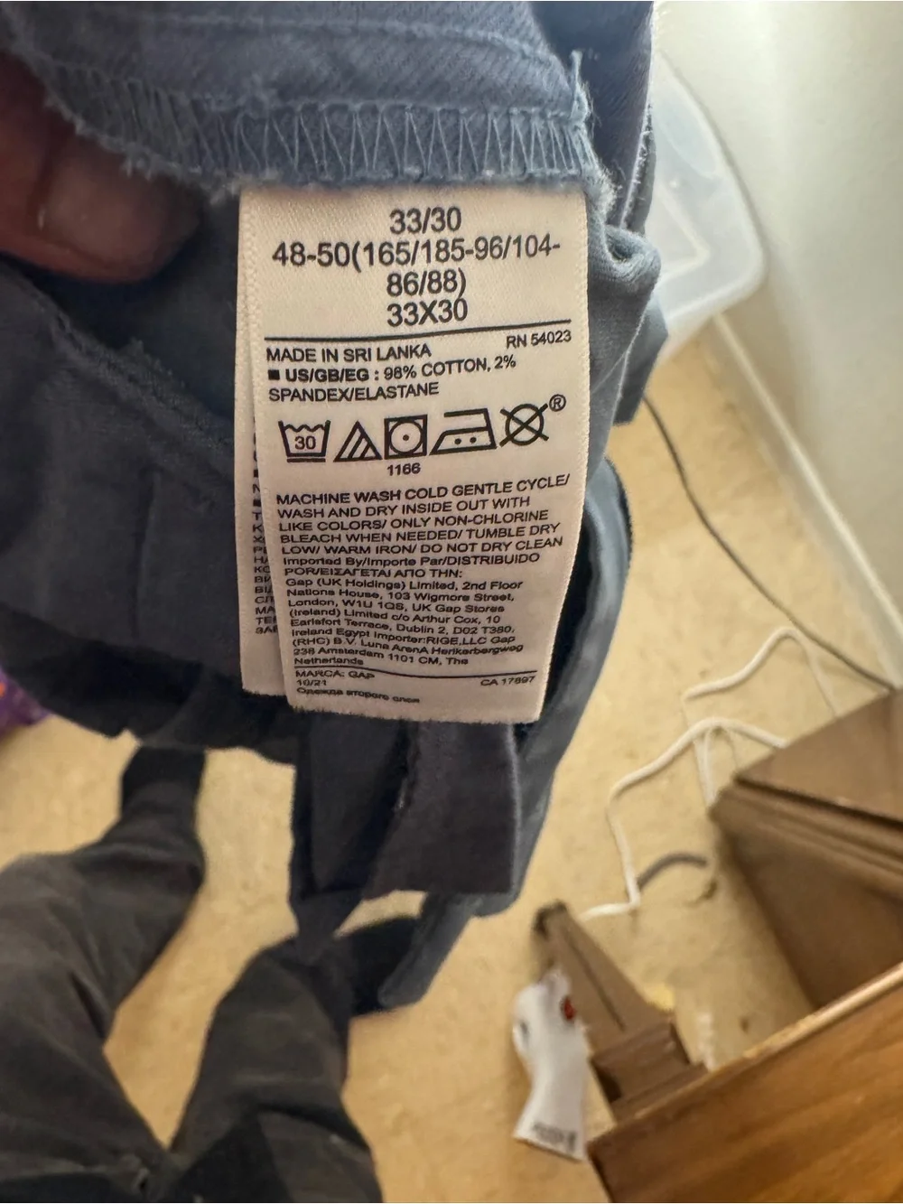 GAP Slate Blue Men's Chino Pants